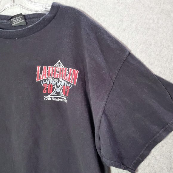 River Run Men Shirt XL Laughlin 25th Anniversary Bottoms‎ Ups Graphic Y2K Tee - Picture 2 of 9